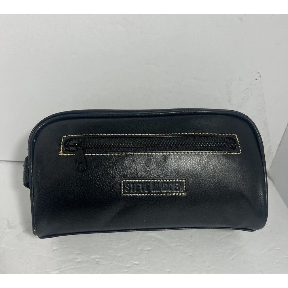 Steve Madden Men's Travel Kit Shaving Toiletry Case Dopp Bag Black NWOT
